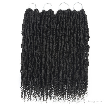 wholesale 18 inch Bomb Pre Twisted Crochet Braids Hair Extensions Ombre Spring Twist Curly Crochet Hair Synthetic Braiding Hair